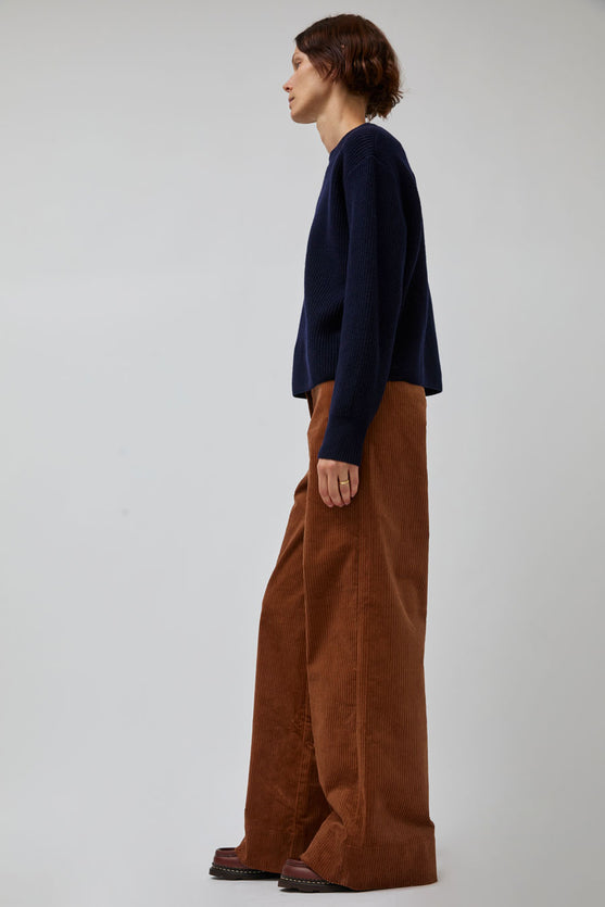 Rue De Tokyo Philly Trousers In Golden Brown Corduroy