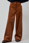 Rue De Tokyo Philly Trousers In Golden Brown Corduroy