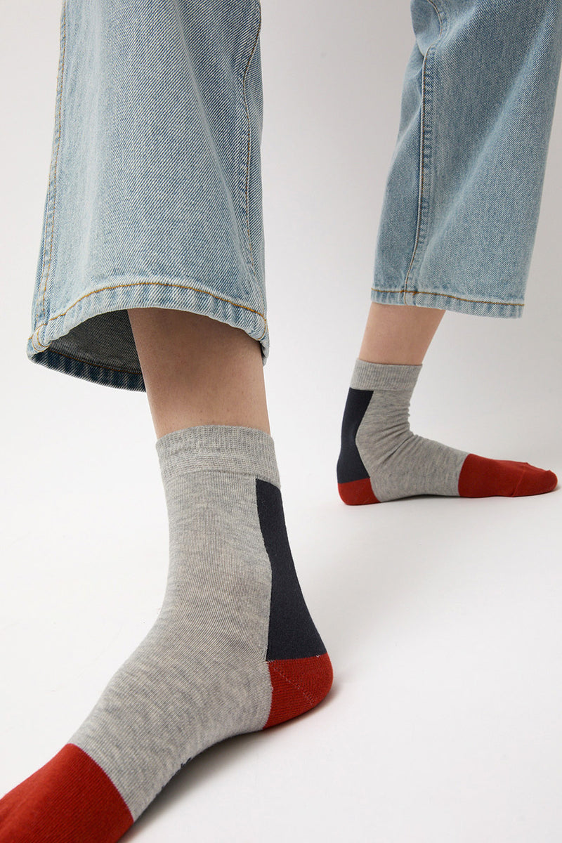 Rue Blanche Multi Socks in Grey Melange