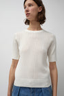 Rue Blanche Pointelle Top in Off White