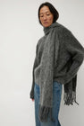 Sayaka Davis Brushed Mohair Scarf in Charcoal