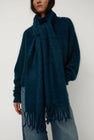 Sayaka Davis Brushed Mohair Scarf in Midnight Blue