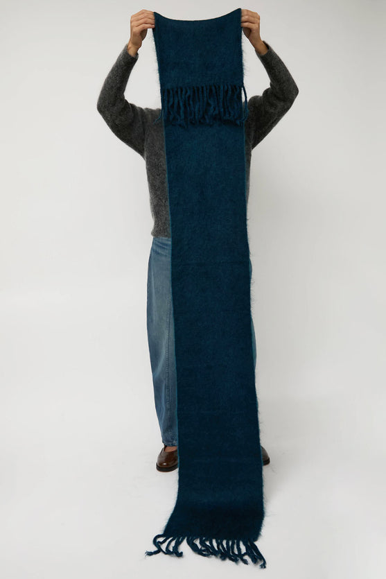 Sayaka Davis Brushed Mohair Scarf in Midnight Blue