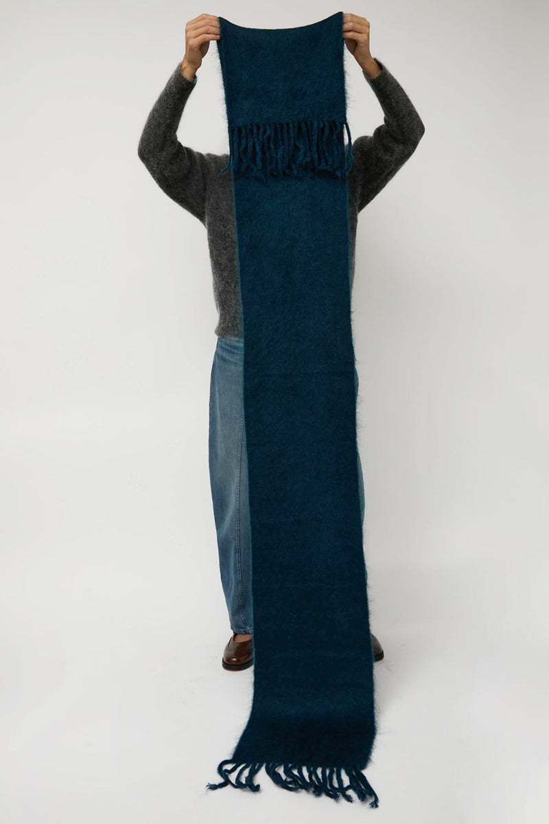 Sayaka Davis Brushed Mohair Scarf in Midnight Blue