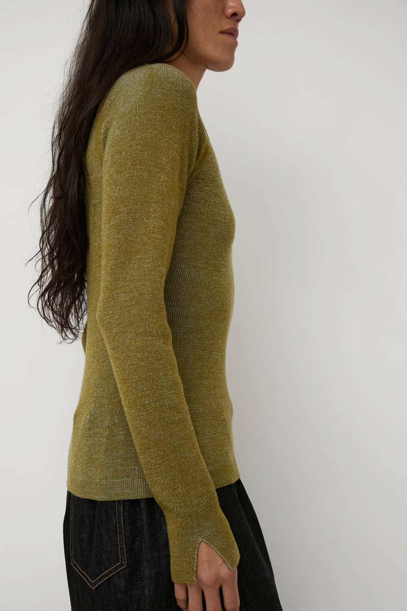 Sayaka Davis Combo Ribbed Polo in Pickle and Sky Blue