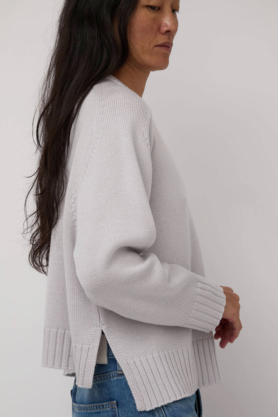 Sayaka Davis Crewneck Pullover in Ice Gray