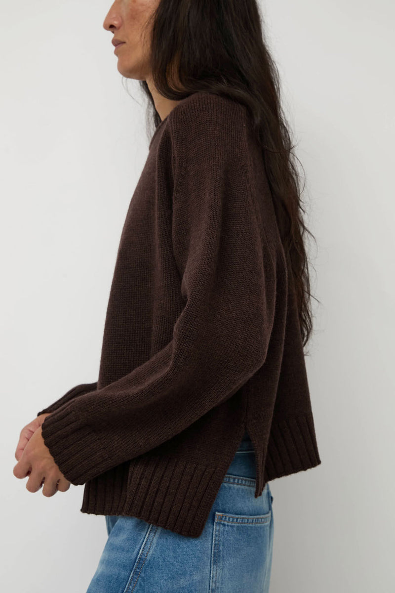 Sayaka Davis Crewneck Pullover in Wood