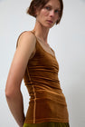 Simone Wild Velvet Singlet in Gold