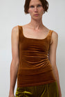 Simone Wild Velvet Singlet in Gold