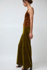 Simone Wild Velvet Topstitched Pants in Pear