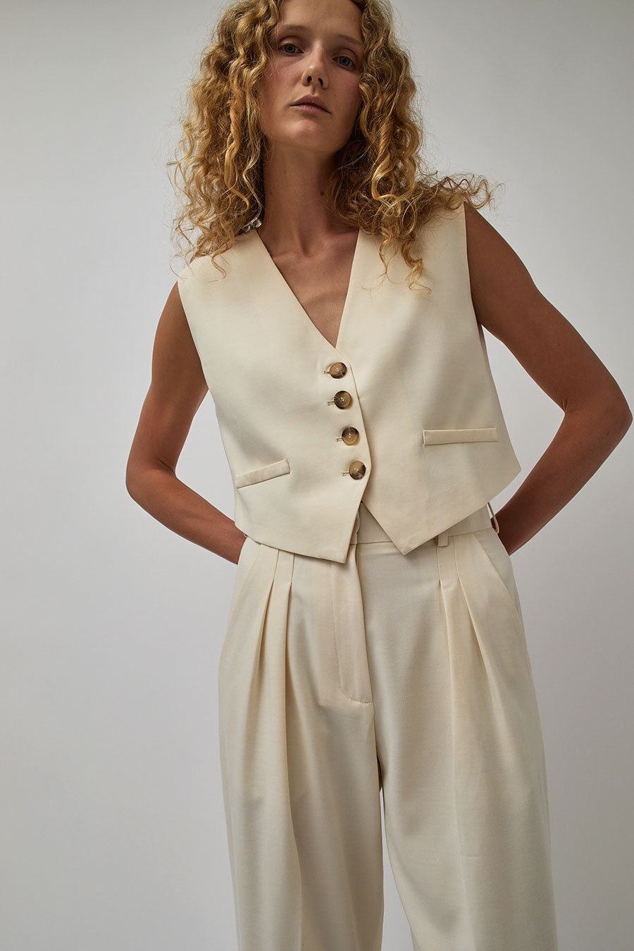 Ivory waistcoat on sale