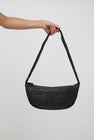 St. Agni Lattice Weave Crescent Bag in Black