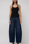 St. Agni Mid Rise Ballon Jeans in Dark Indigo