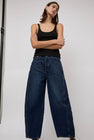 St. Agni Mid Rise Ballon Jeans in Dark Indigo