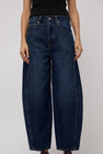 St. Agni Mid Rise Ballon Jeans in Dark Indigo