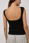 St. Agni Organic Cotton Ballerina Top in Jet Black