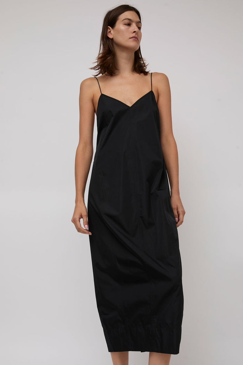 St. Agni Paper Taffeta Cocoon Dress in Black