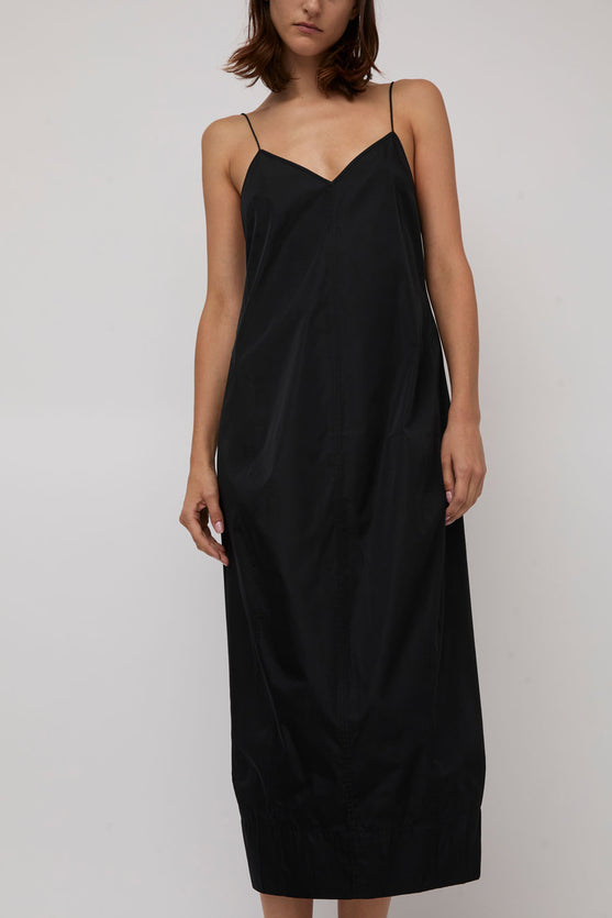 St. Agni Paper Taffeta Cocoon Dress in Black