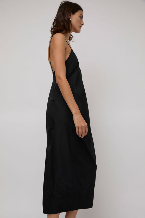St. Agni Paper Taffeta Cocoon Dress in Black