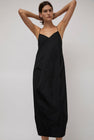St. Agni Paper Taffeta Cocoon Dress in Black