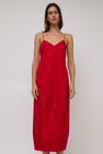 St. Agni Paper Taffeta Cocoon Dress in Red