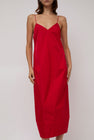 St. Agni Paper Taffeta Cocoon Dress in Red