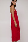 St. Agni Paper Taffeta Cocoon Dress in Red