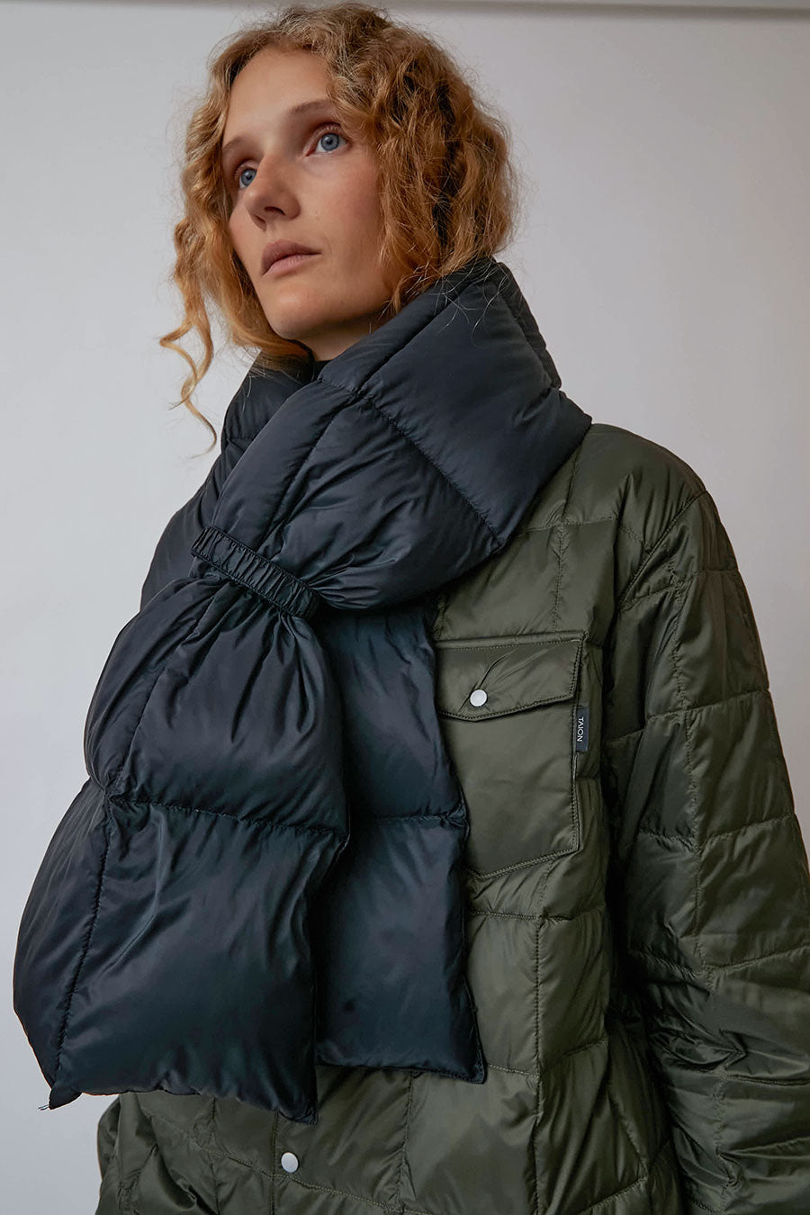 TAION Reversible Mountain Down Volume Puffer in Black
