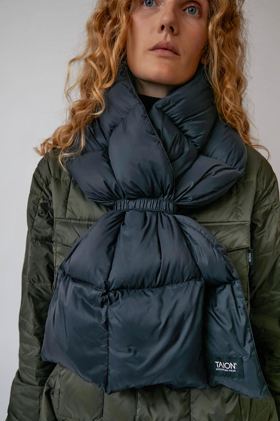TAION Reversible Mountain Down Volume Puffer in Black