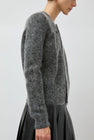 TONYWACK Wool and Mohair Cardigan in Melange Grey