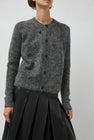TONYWACK Wool and Mohair Cardigan in Melange Grey