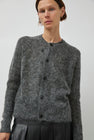 TONYWACK Wool and Mohair Cardigan in Melange Grey