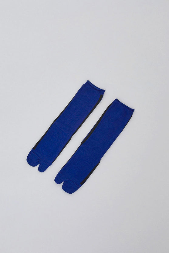 Tabito Tabi Line Socks in Blue and Black