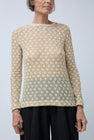 Tanaka Flower Long Sleeve Tee in Cream