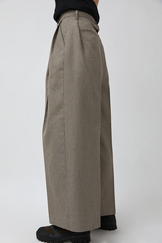 Tanaka Hakama Trousers in Micro Check