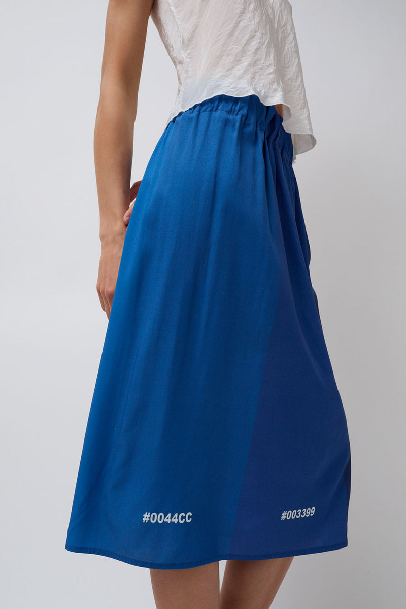 Vladimir Karaleev Basic Skirt in Blue