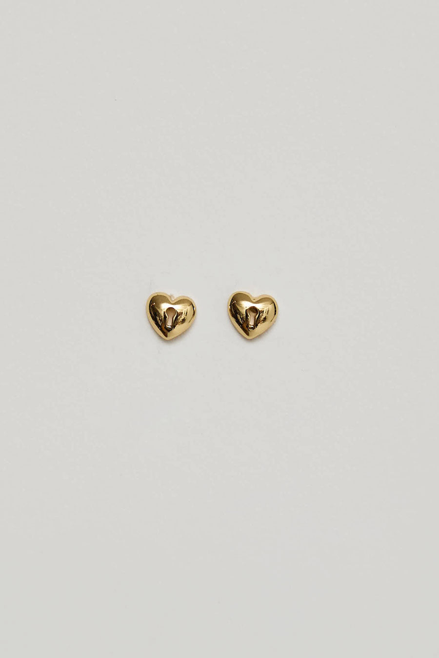 Wolf Circus Heartlock Studs in Gold