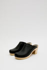 No.6 Old School Clog on High Heel in Black