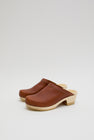 No.6 Old School Clog on Mid Heel in Bourbon
