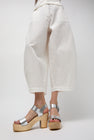 No.6 Two Strap Clog on Platform in Silver