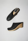 No.6 New School Clog on Wedge in Black