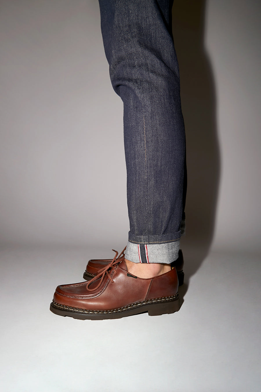 Paraboot Michael Shoe in Lisse Marron