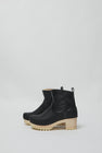 No.6 5" Pull on Shearling Clog Boot on Mid Tread in Ink Aviator on White Base