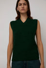 6397 Angled Rib Vest in Forest Green