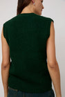 6397 Angled Rib Vest in Forest Green