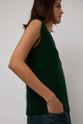 6397 Angled Rib Vest in Forest Green