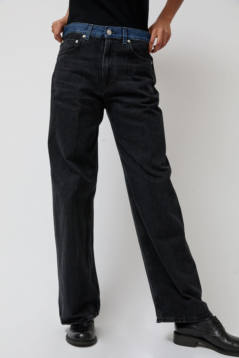 6397 Contrast WB Wide Jean in Rugged Overdye Black