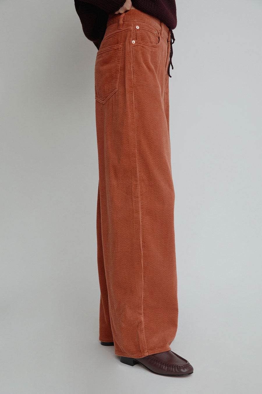 6397 Corduroy Roomy Jean in Amaro