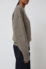 6397 Crewneck Wool Sweatshirt in Grey and Brown