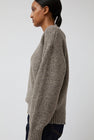 6397 Crewneck Wool Sweatshirt in Grey and Brown